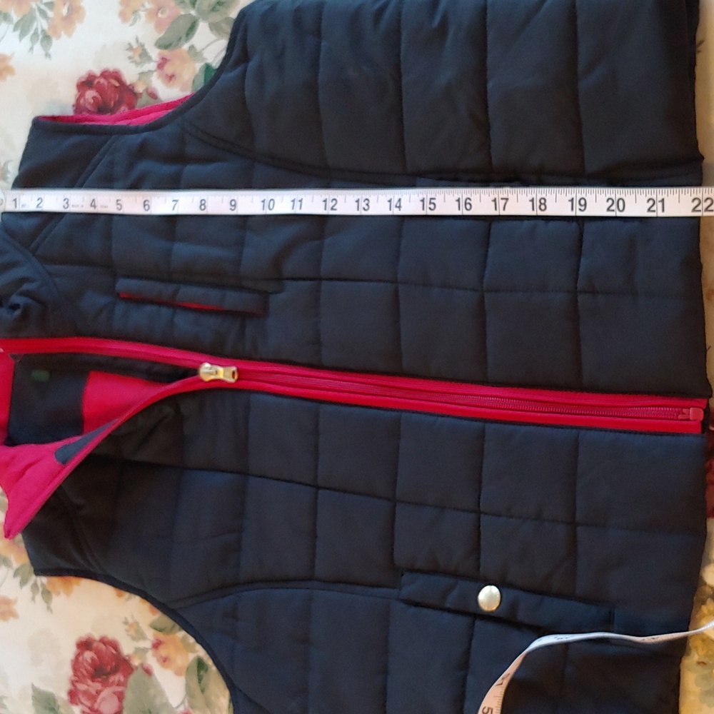 Lauren Ralph Lauren Red and Black Quilted Puffer Vest Women's Petite Large - Picture 11 of 15